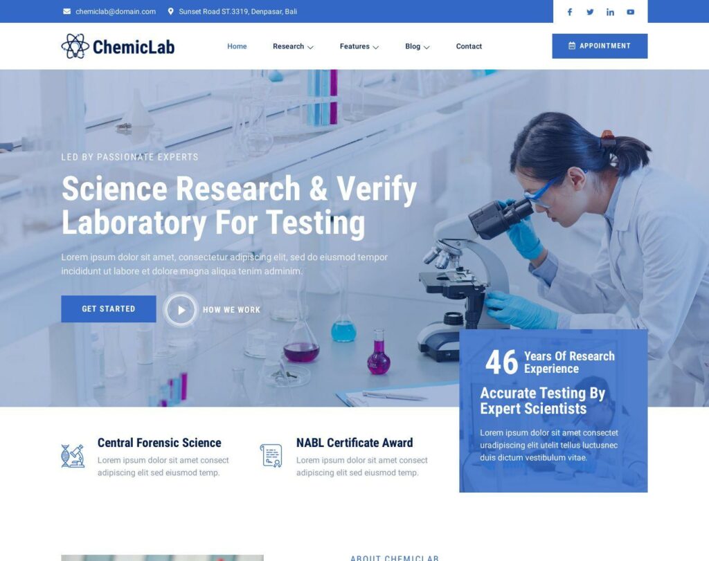 Site prezentare chemiclab science