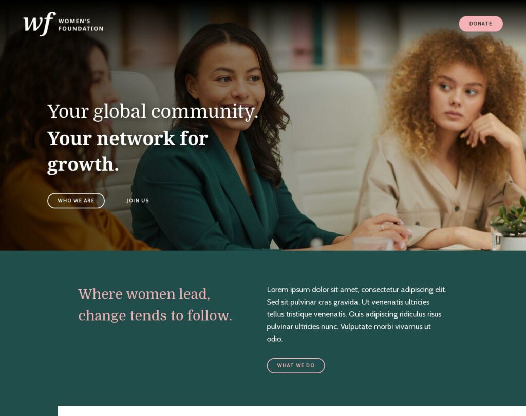 Site prezentare womens foundation