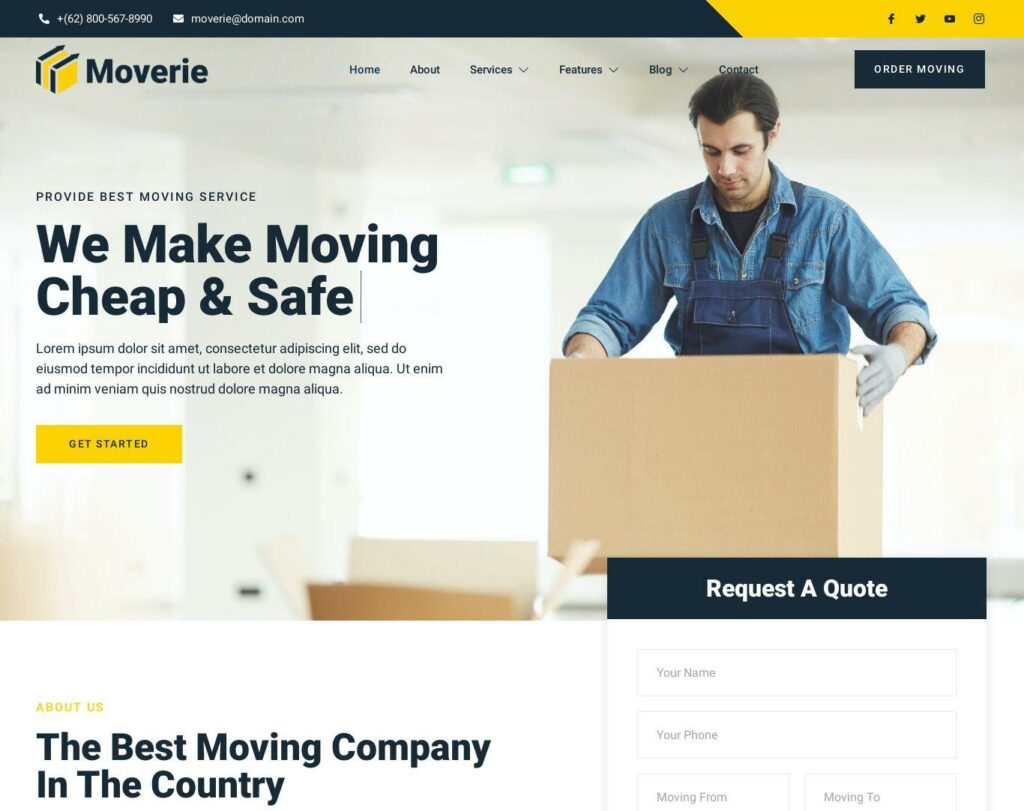 Site prezentare moverie movers