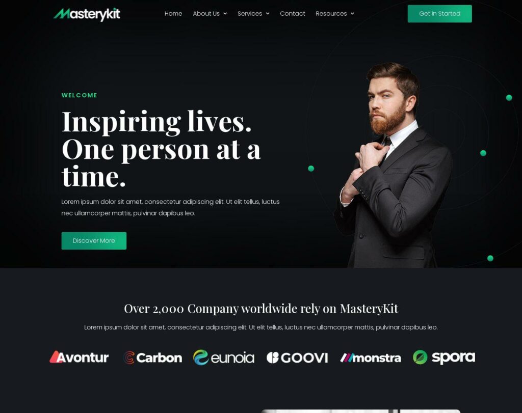 Site prezentare masterykit business