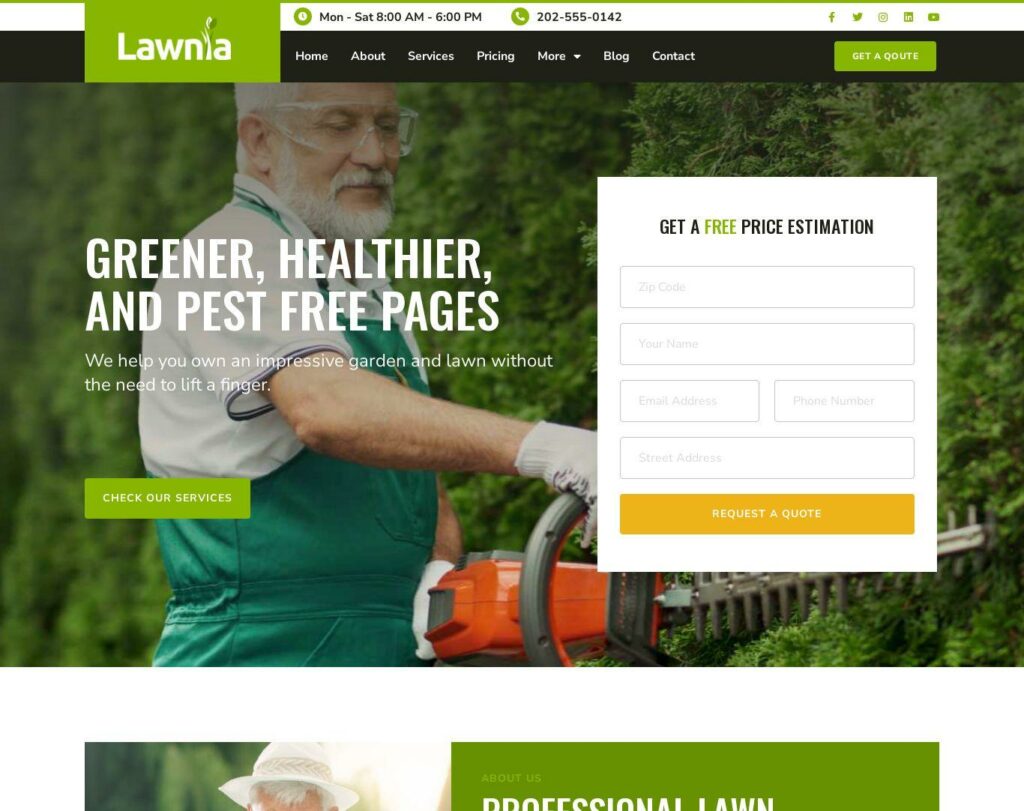 Site prezentare lawnia gardener