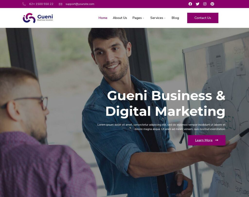 Site prezentare gueni business