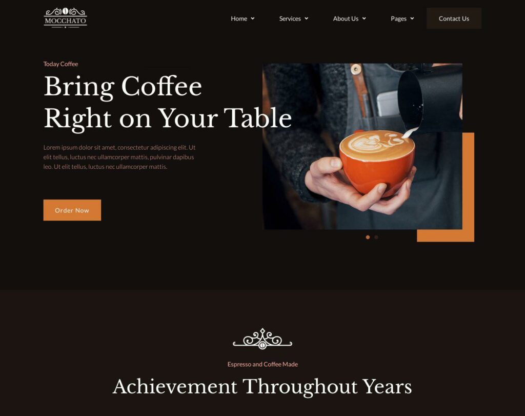 Site prezentare mocchato coffee