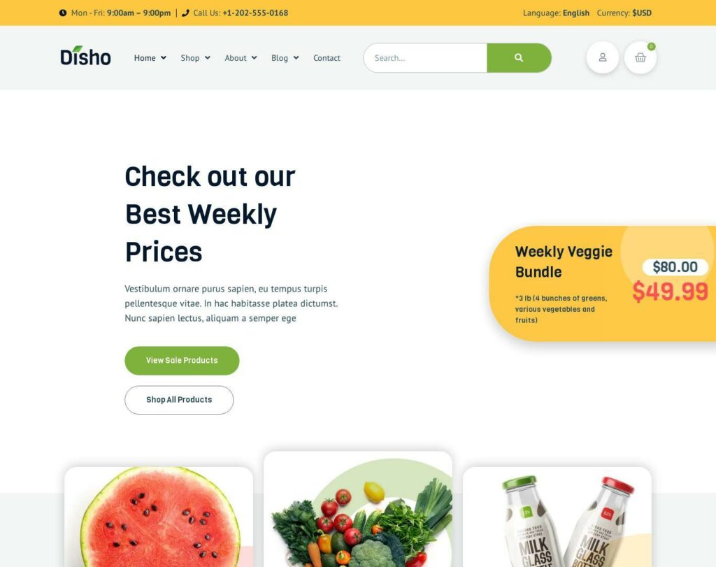 Magazin alimentar online disho grocery