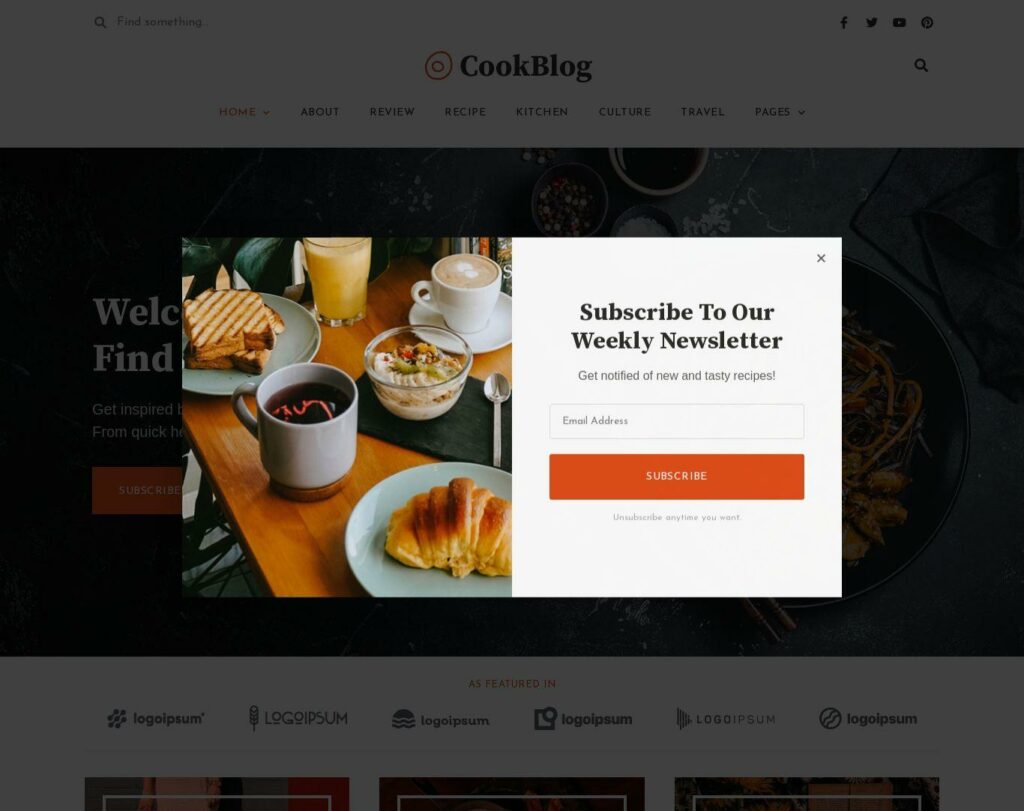 Site prezentare cookblog food