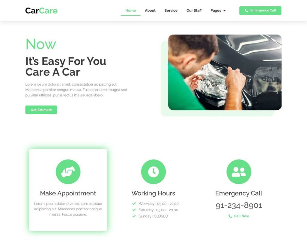 Site prezentare carcare auto