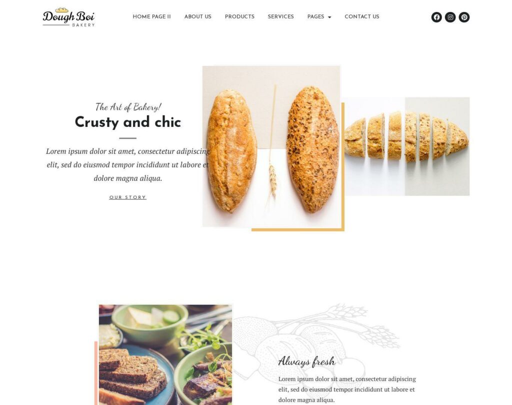 Site prezentare doughboibakery bakery