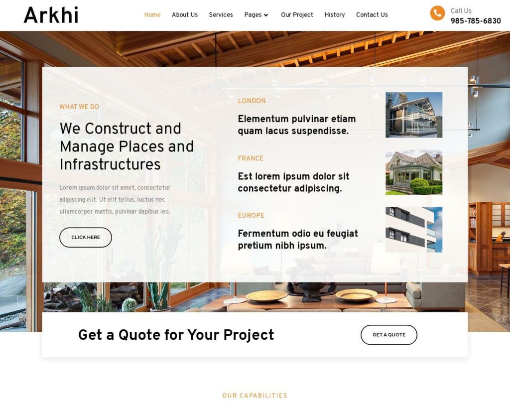 Site prezentare arkhi architecture