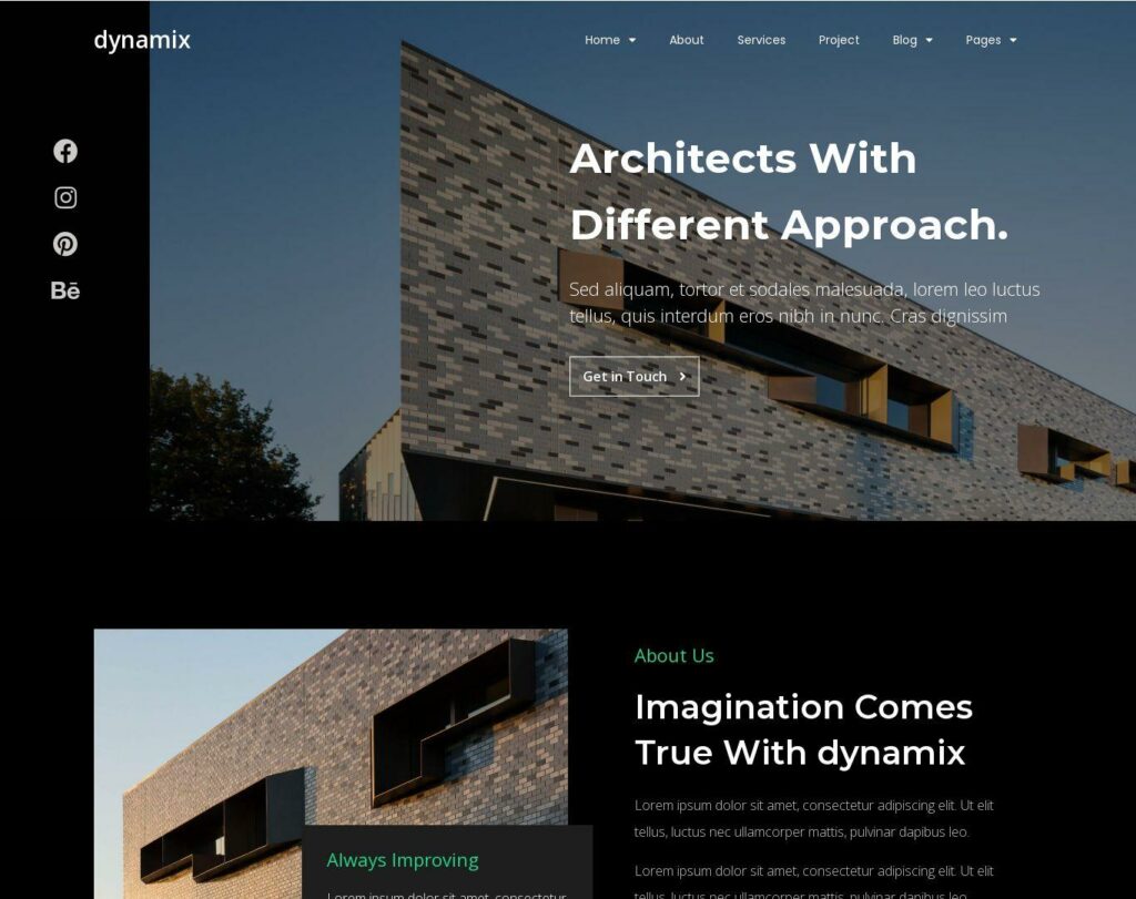 Site prezentare dynamix architecture