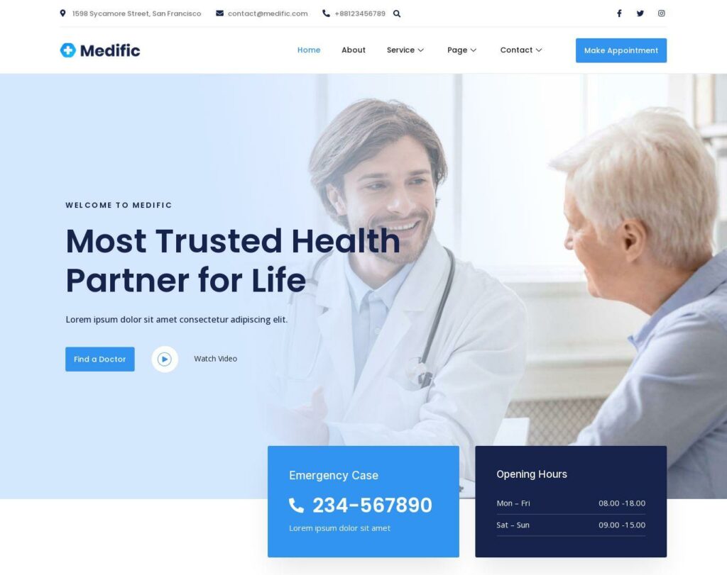 Site prezentare medific medical