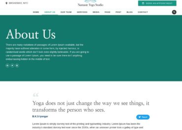 Site prezentare namaste yoga