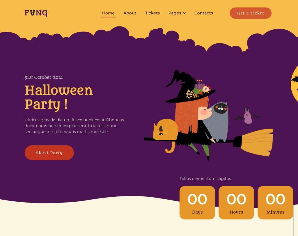 Site prezentare fang halloween