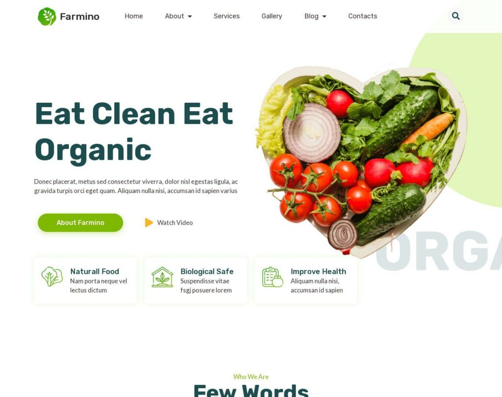 Site prezentare farmino organic