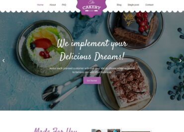 Site prezentare cakeryshop bakery