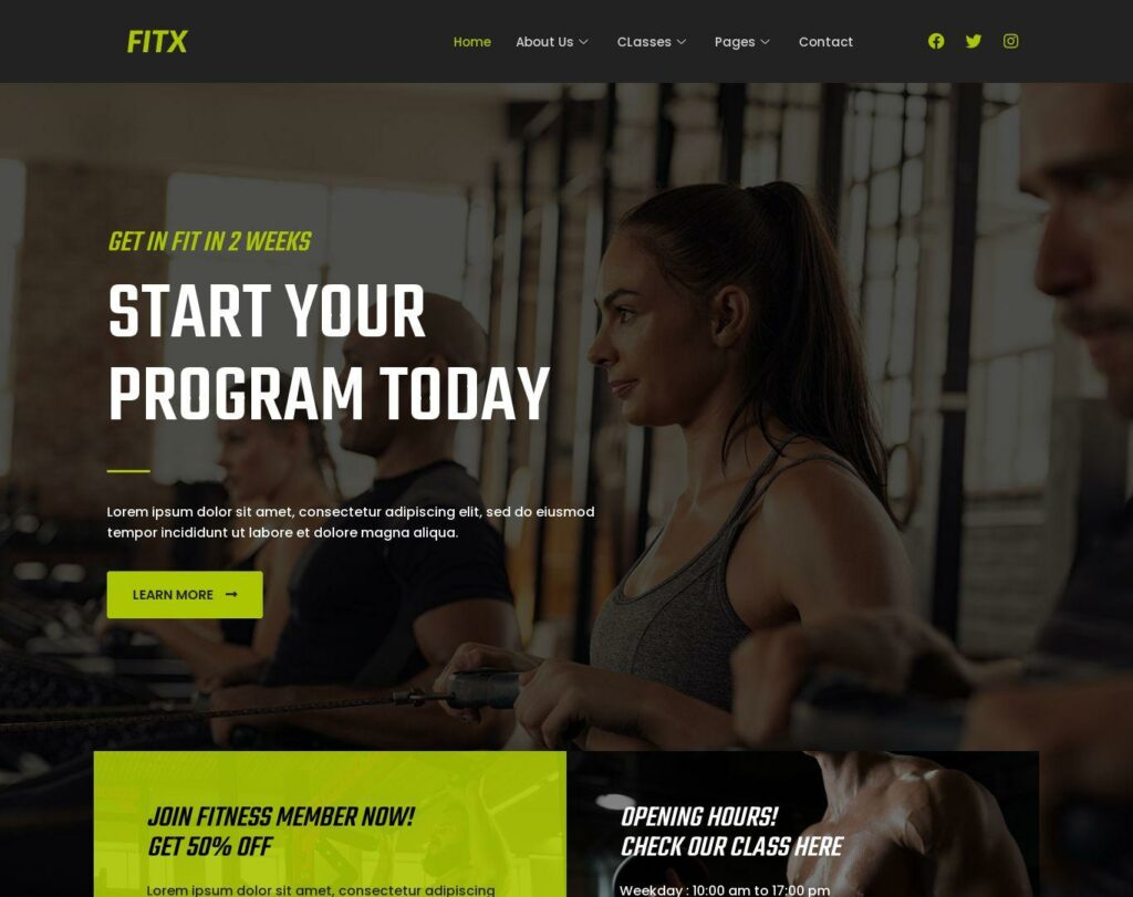 Site prezentare fitx fitness