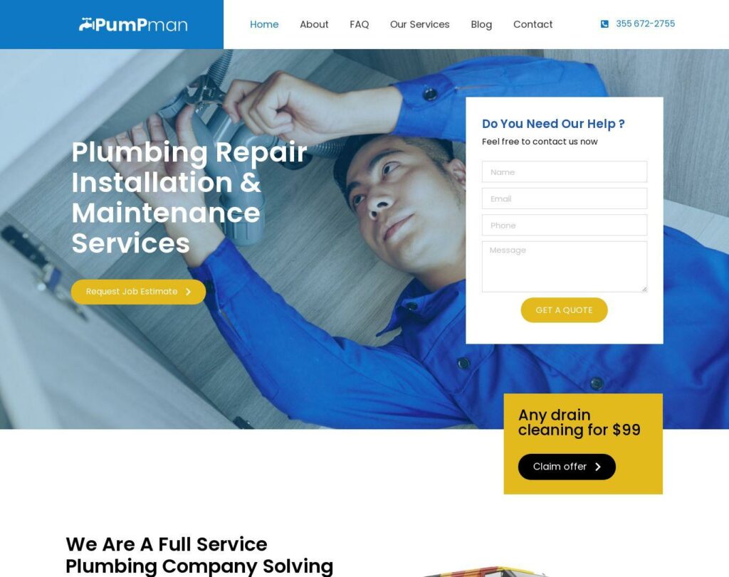 Site prezentare pumpman plumbing