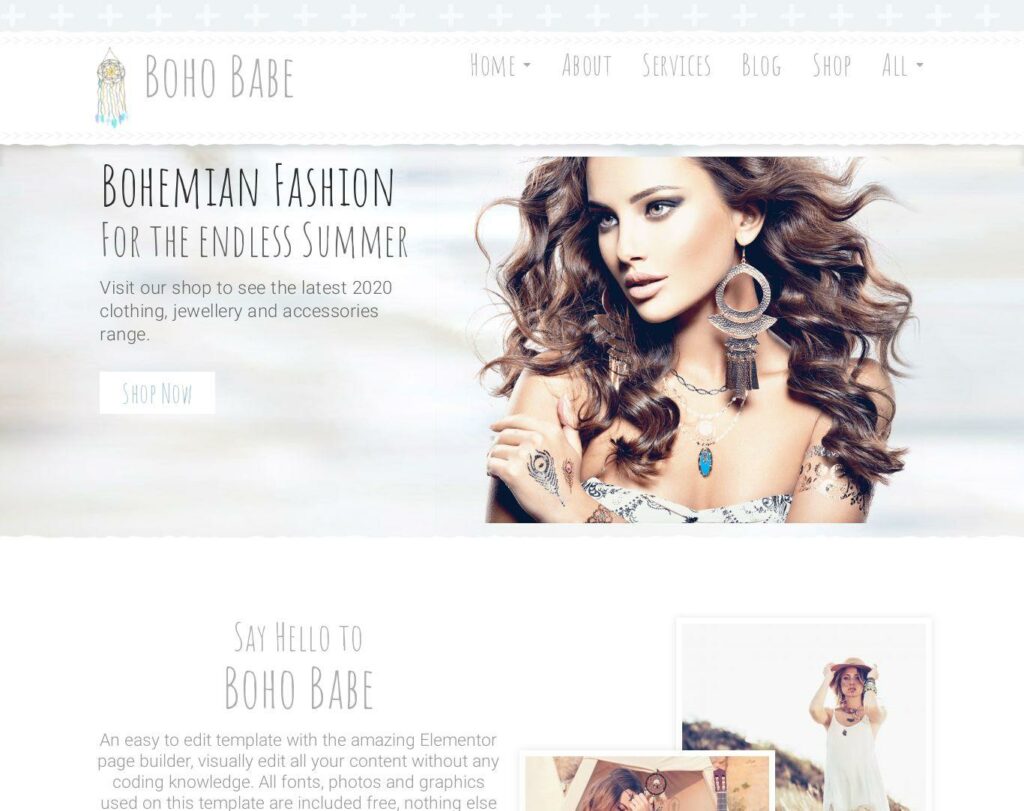 Site prezentare boho babe