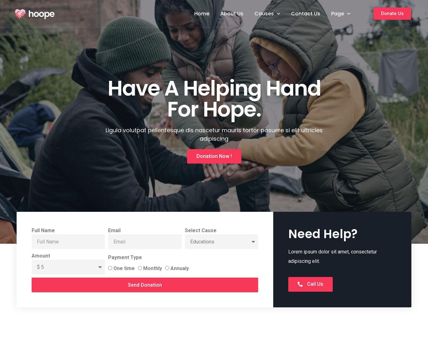 Site prezentare hoope charity