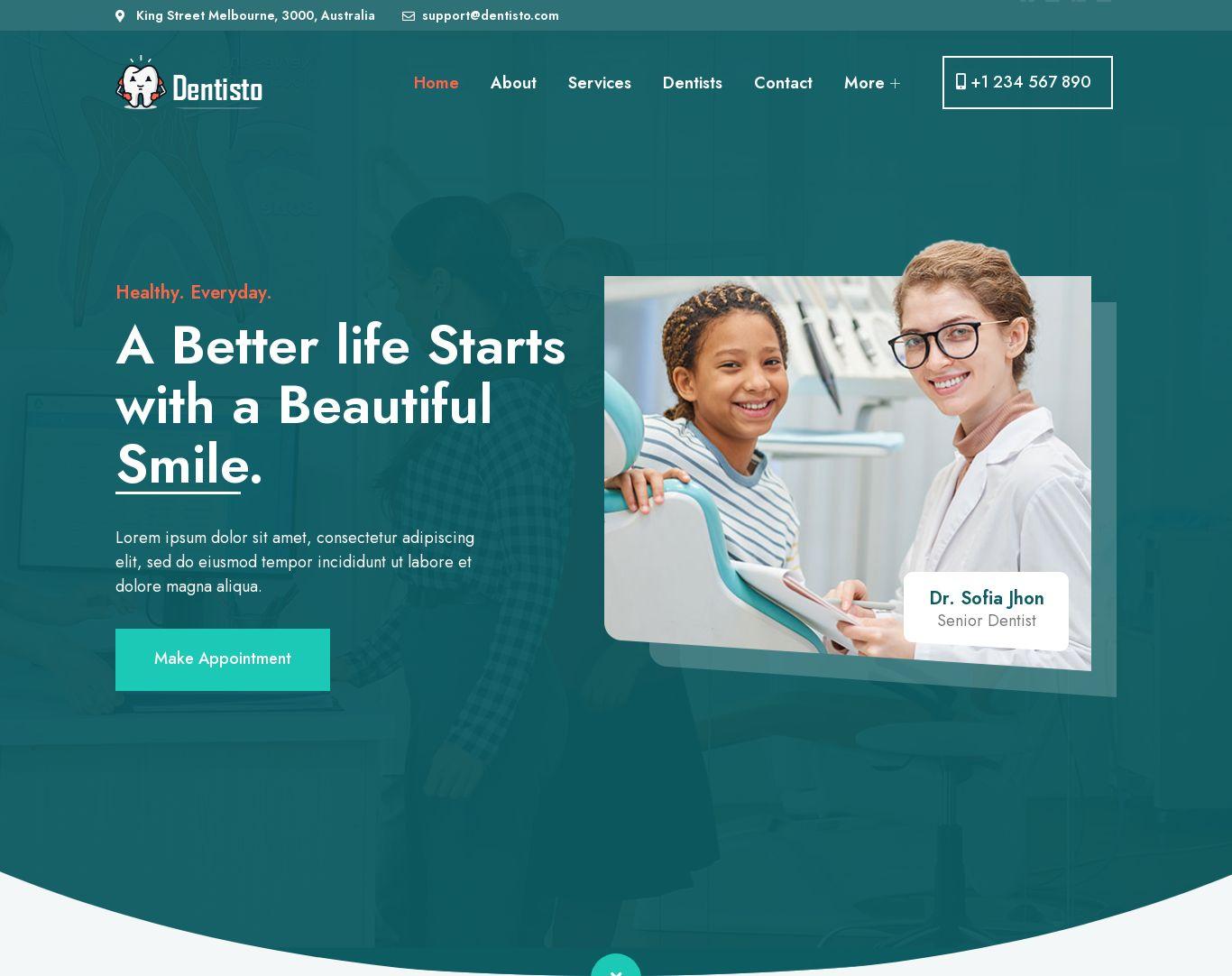 Site prezentare dentisto dentist